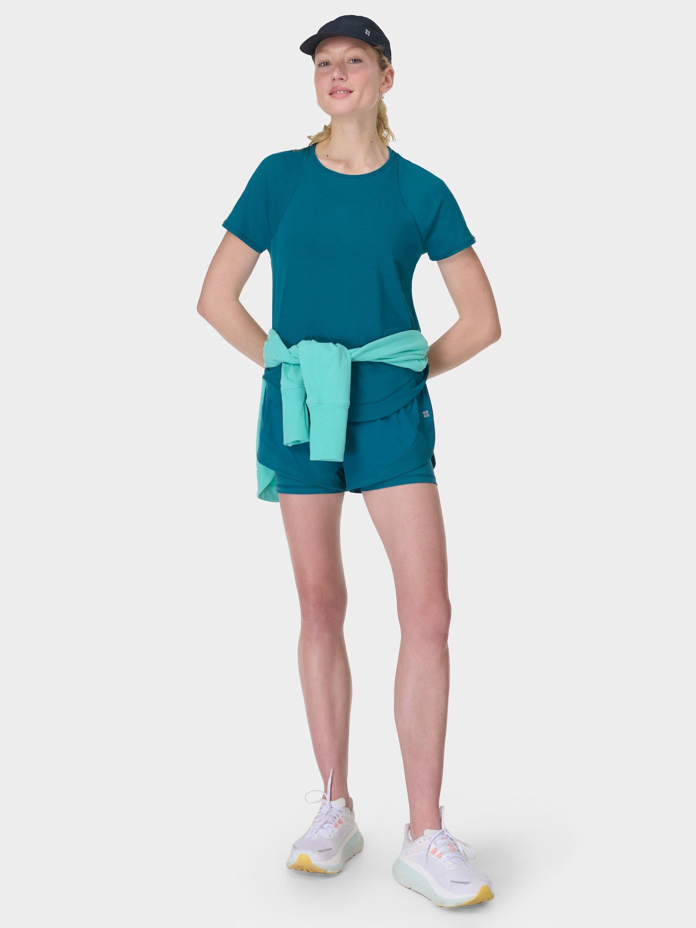 Product image 2 of 6, which shows Sweaty Betty Breathe Easy T-Shirt, Cabin Blue, XXS