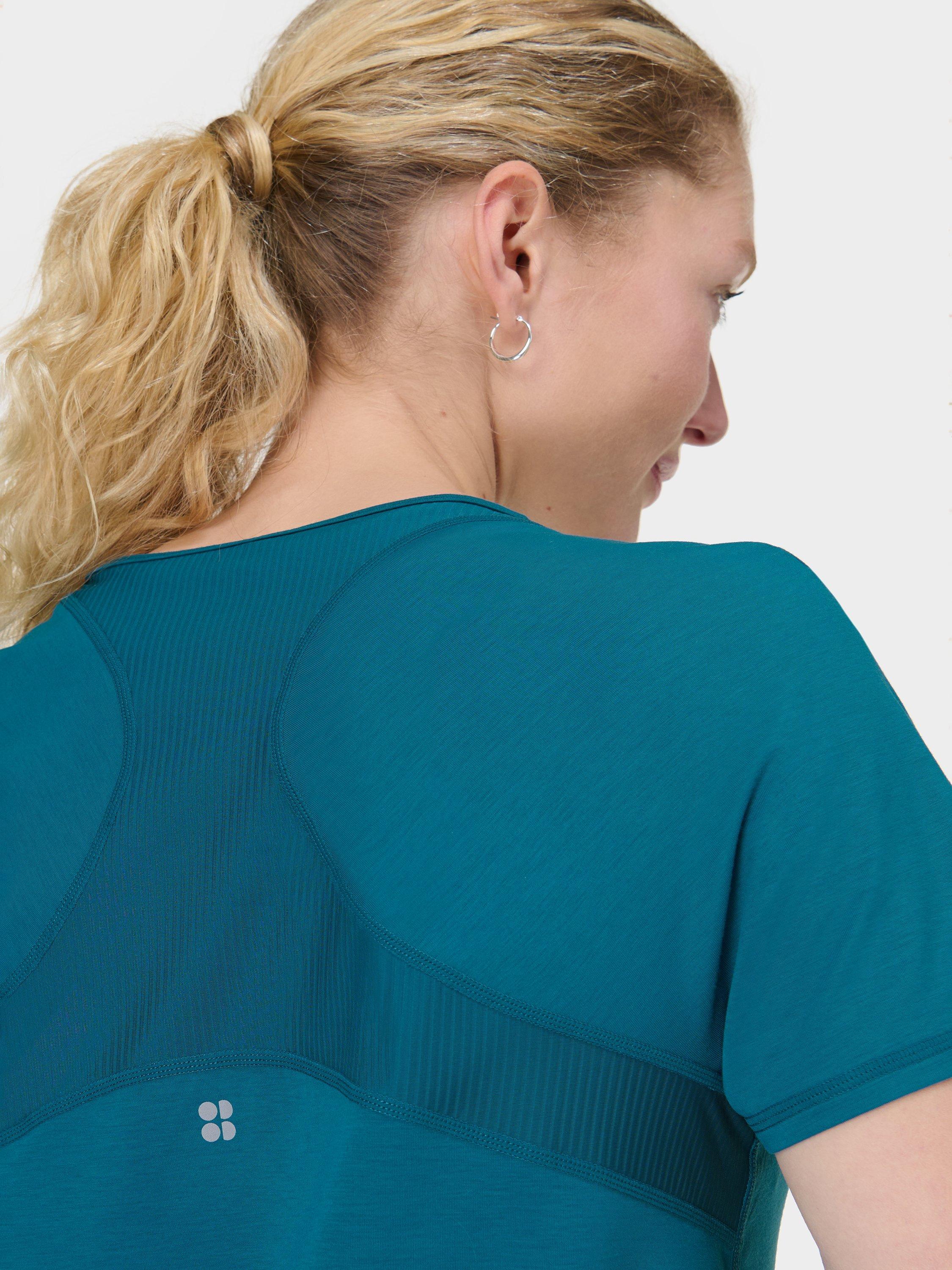 Product image 5 of 6, which shows Sweaty Betty Breathe Easy T-Shirt, Cabin Blue, XXS