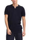 Casual Friday Mateo Cotton Blend Regular Fit Short Sleeve Polo Shirt, Dark Navy