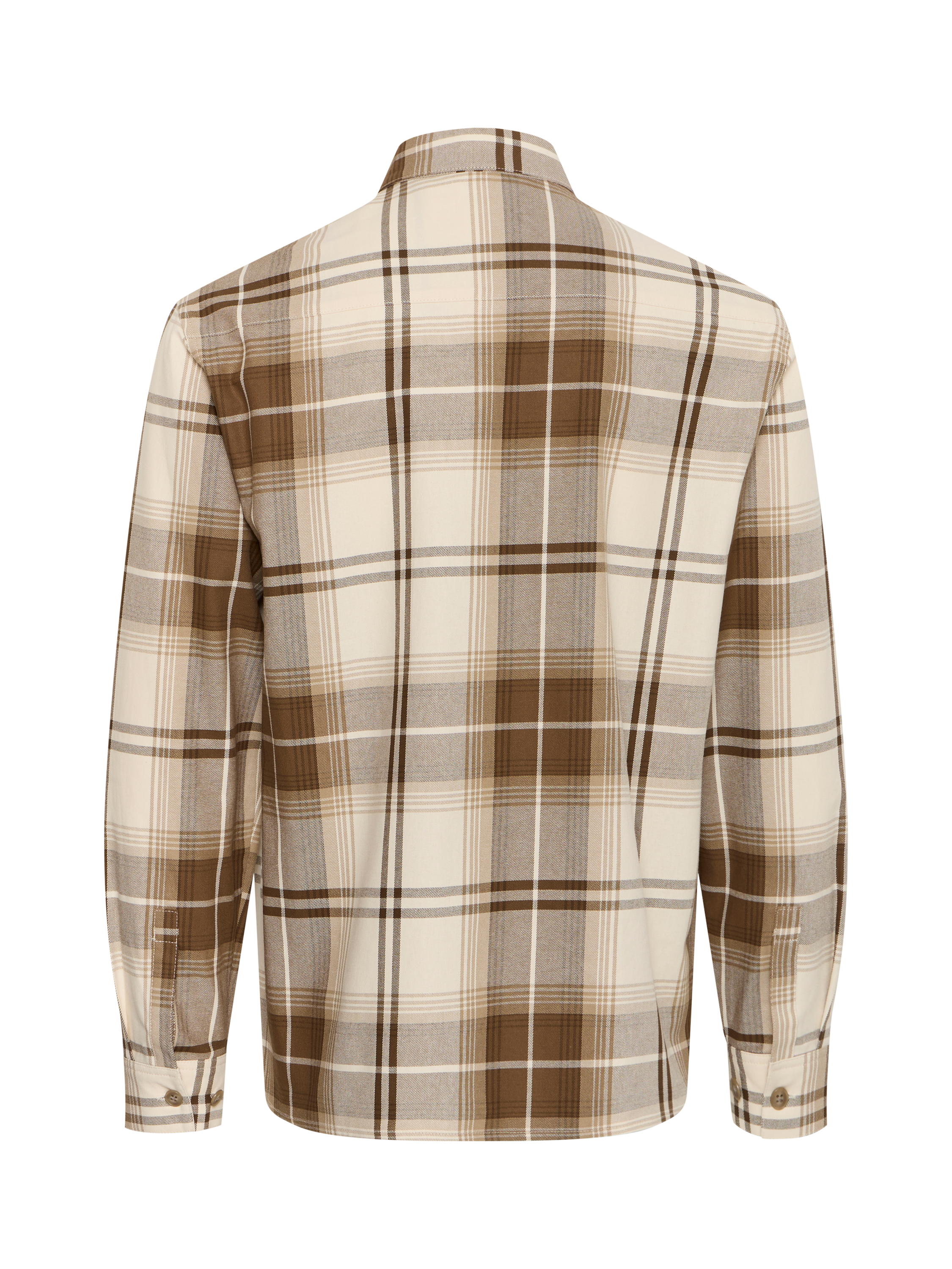 Product image 2 of 3, which shows Casual Friday Auster Utility Check Overshirt, Egret, S