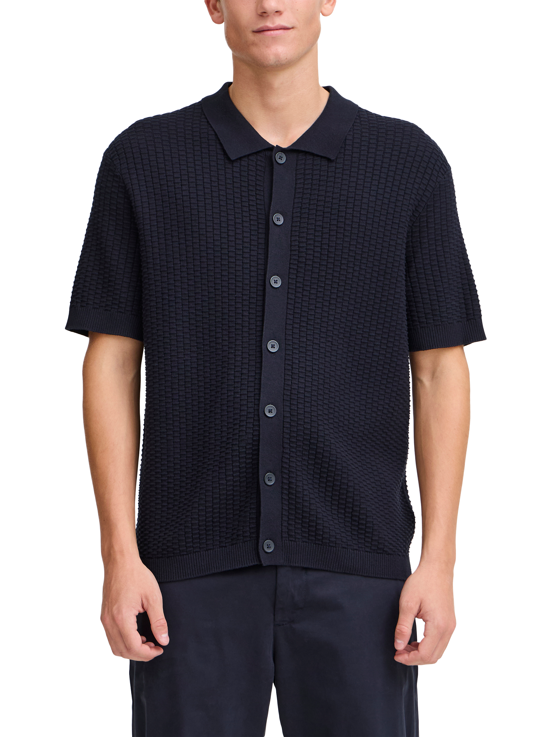 Casual Friday Conner Cotton Regular Fit Textured Knit Shirt