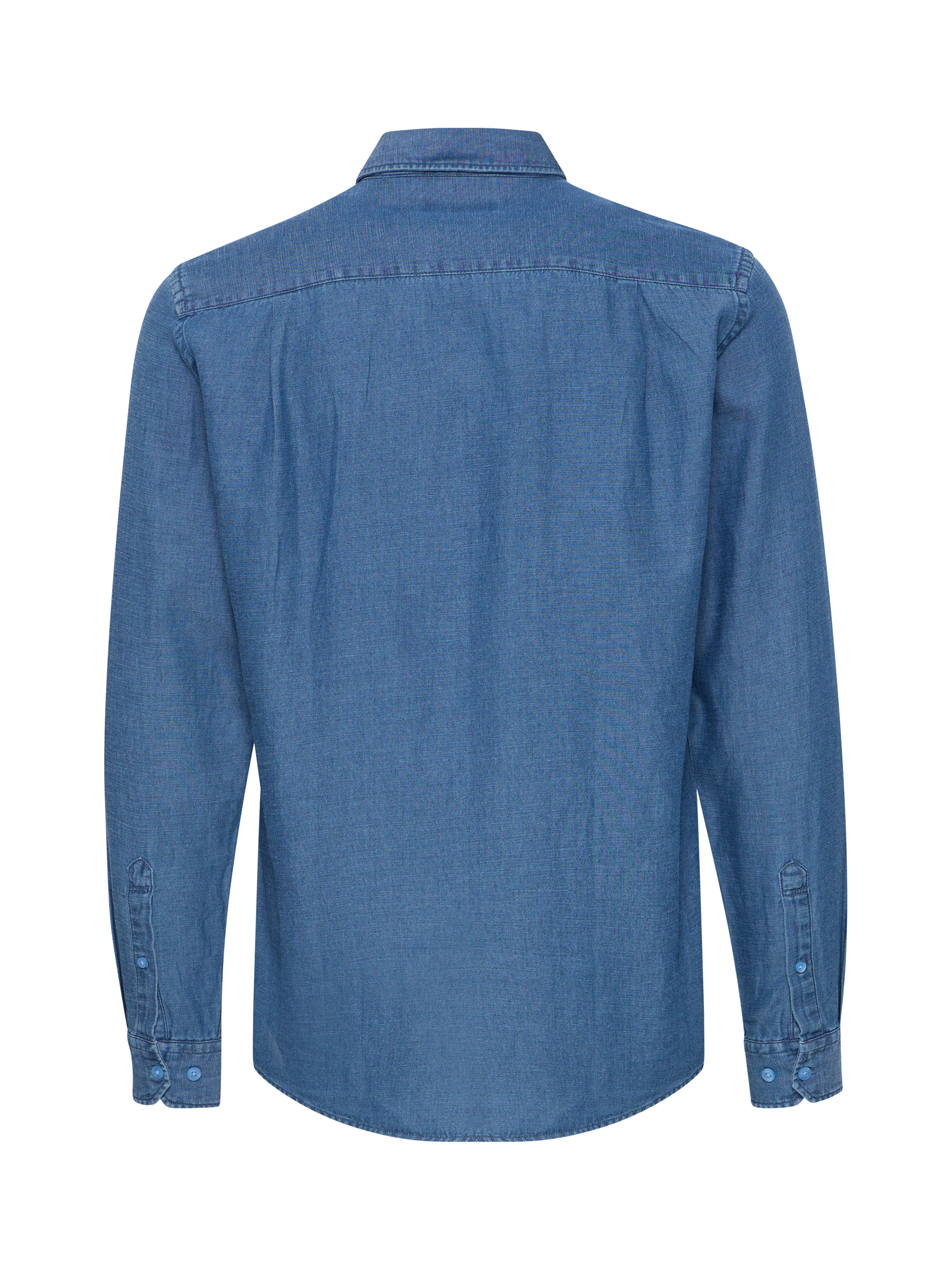 Product image 6 of 7, which shows Casual Friday Hamilton Linen Blend Regular Fit Denim Shirt, Riverside, S