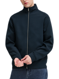 Casual Friday Sigurd Zip Through Sweatshirt, Dark Navy