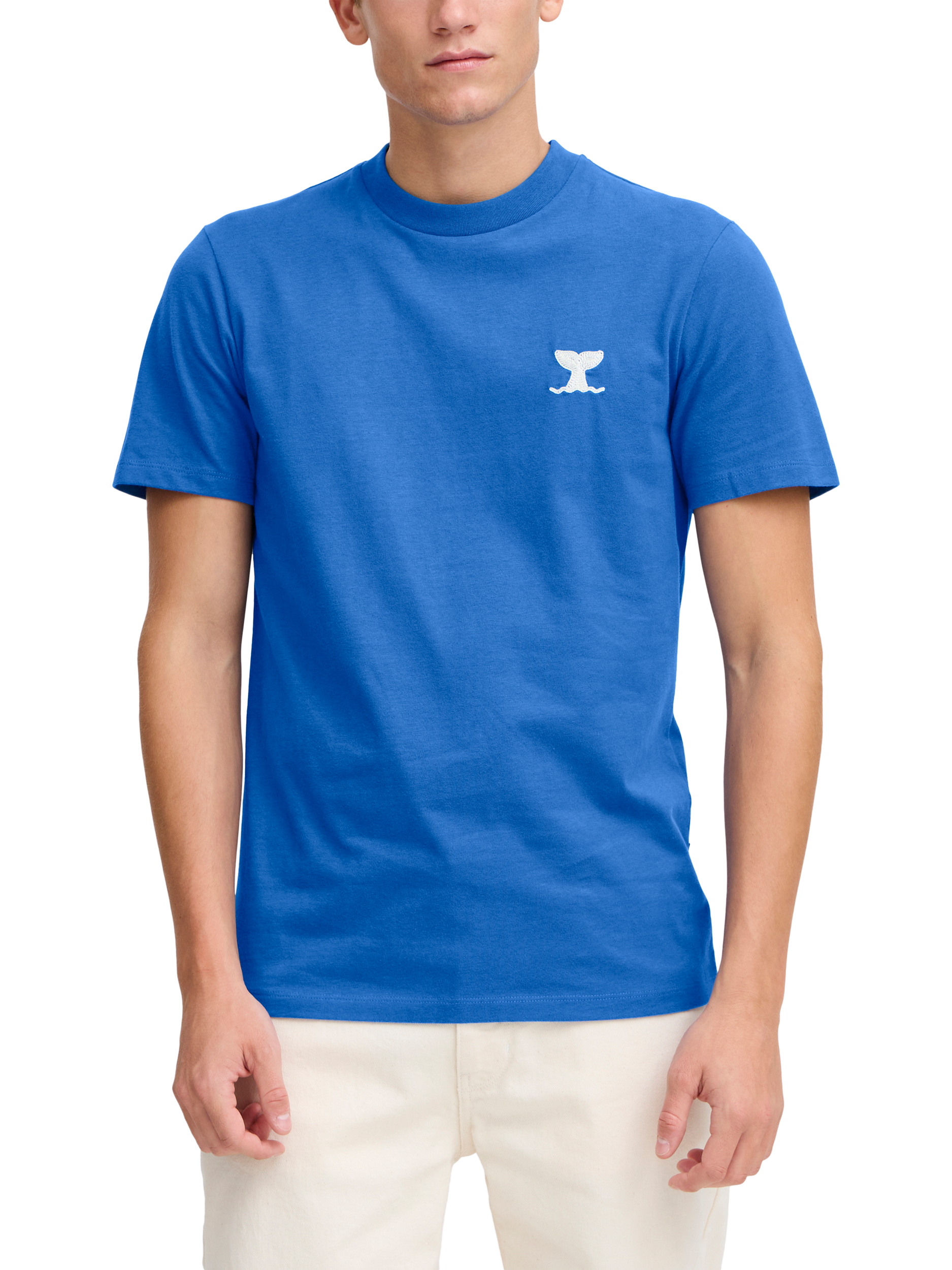 Product image 1 of 7, which shows Casual Friday Silas Cotton Regular Fit Short Sleeve T-Shirt, Nautical Blue, M