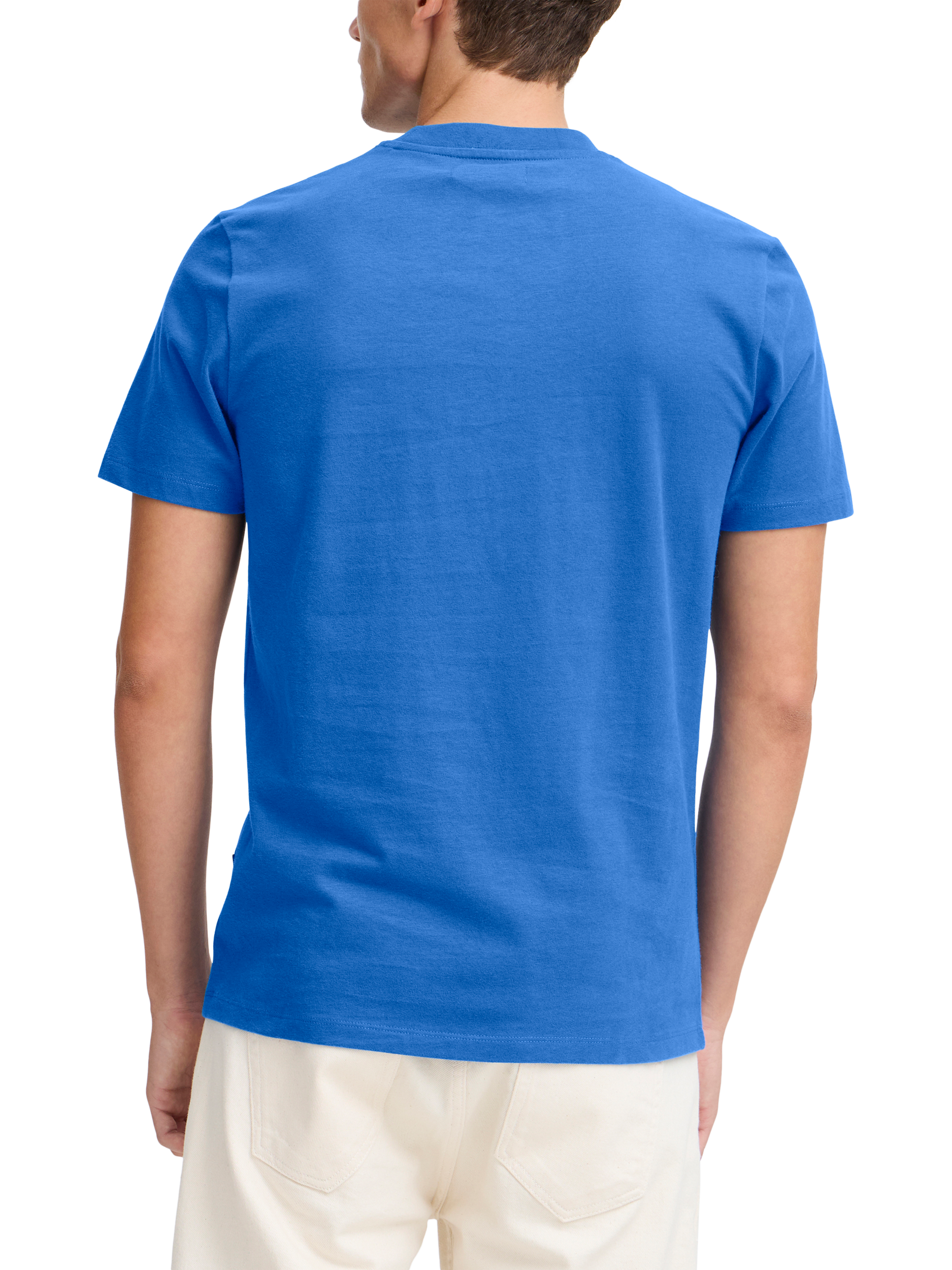 Product image 2 of 7, which shows Casual Friday Silas Cotton Regular Fit Short Sleeve T-Shirt, Nautical Blue, M