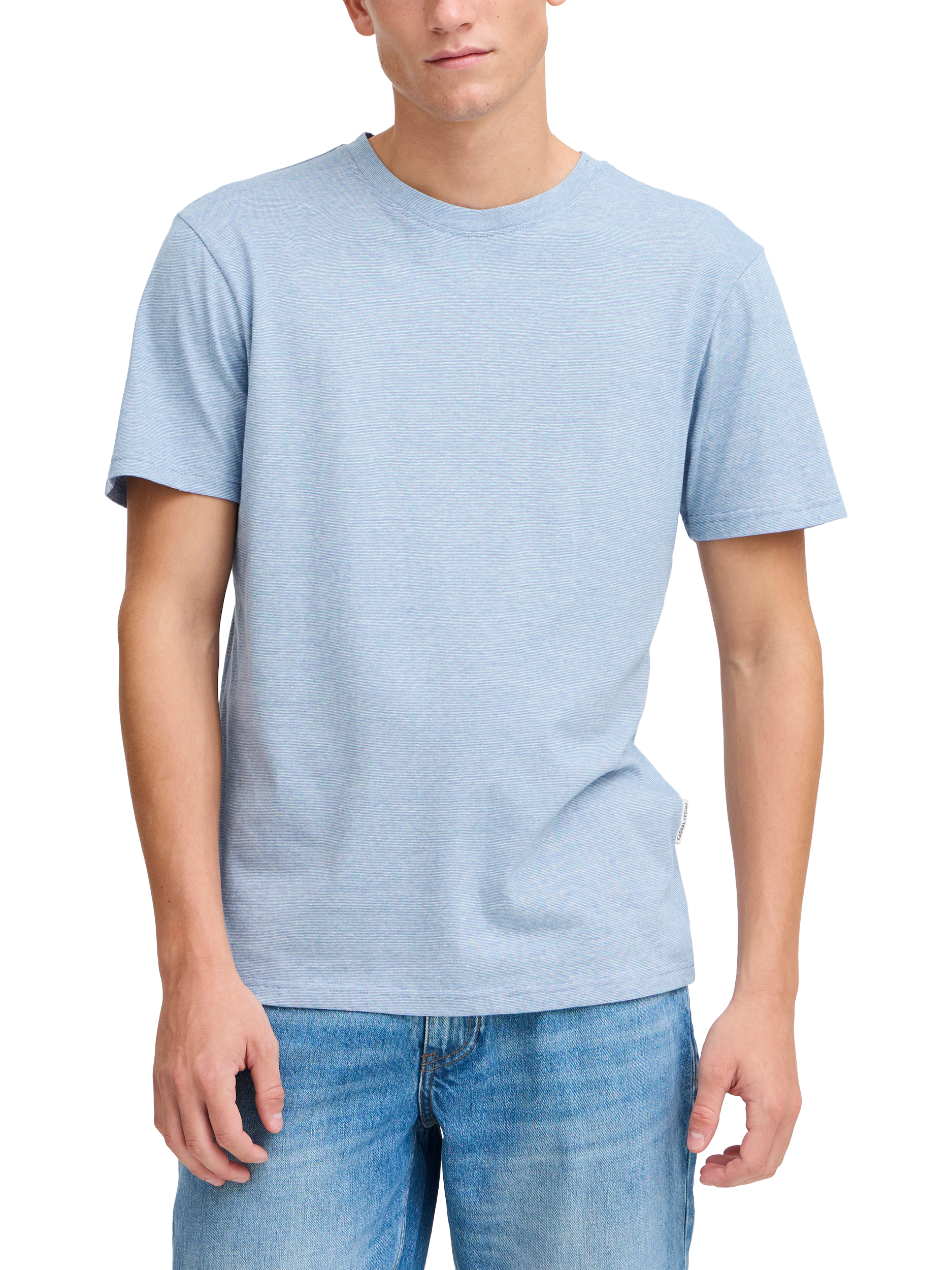 Product image 1 of 7, which shows Casual Friday Thor Cotton Regular Fit Short Sleeve T-Shirt, Riverside, S