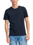 Casual Friday Tom Linen Blend Regular Fit Short Sleeve T-Shirt, Dark Navy