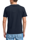 Casual Friday Tom Linen Blend Regular Fit Short Sleeve T-Shirt, Dark Navy