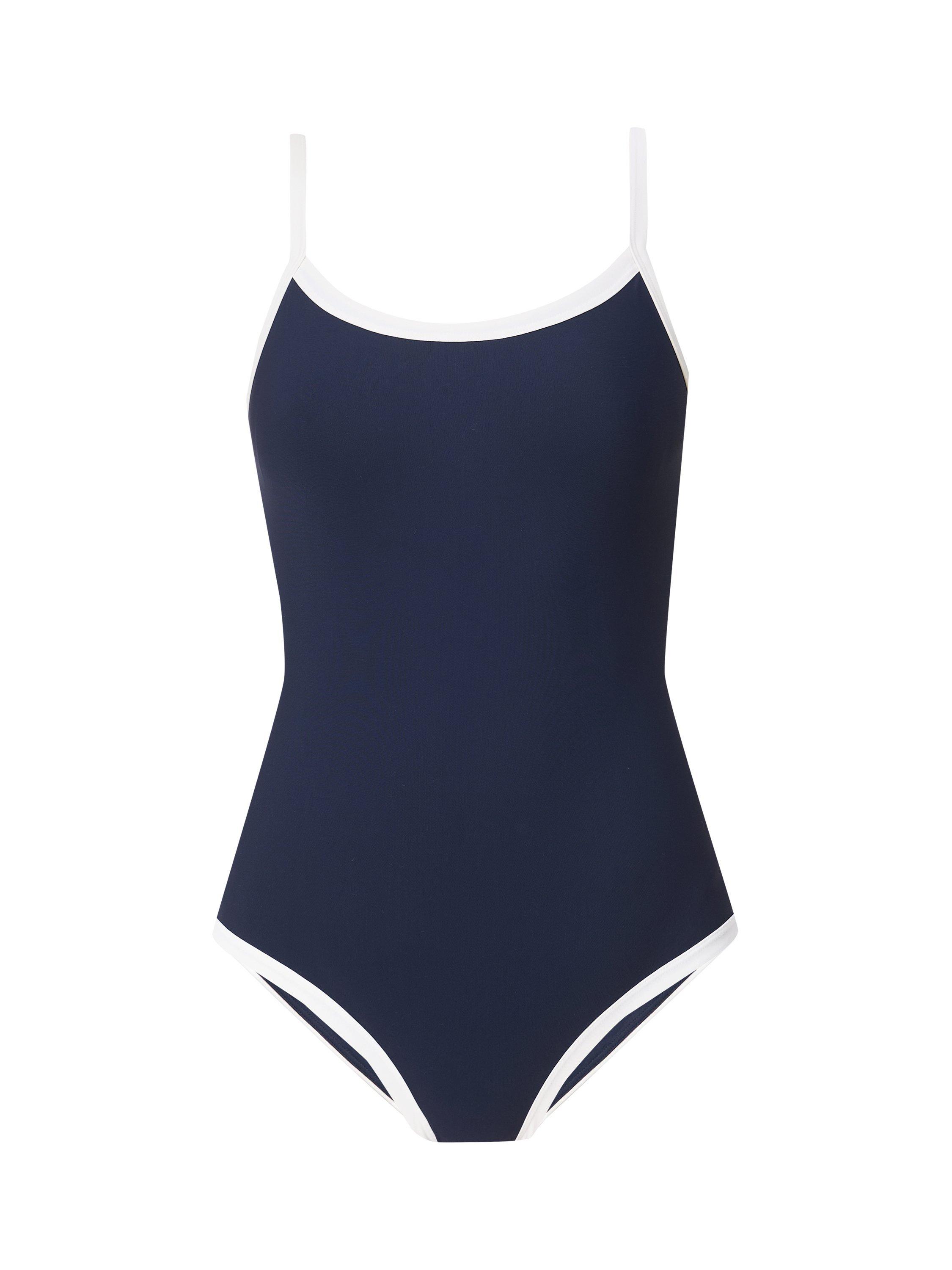 Product image 7 of 7, which shows Sweaty Betty Xtra Life Riviera Swimsuit, Navyblue Lilywhite, XXS