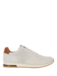 Dune London Trilogy Wide Fit Suede Trainers, Off White