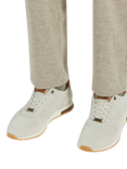 Dune London Trilogy Wide Fit Suede Trainers, Off White