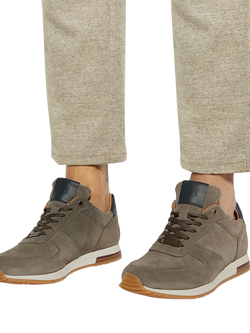 Dune London Trilogy Wide Fit Suede Trainers - view 2, Grey