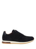 Dune London Trilogy Wide Fit Suede Trainers, Navy