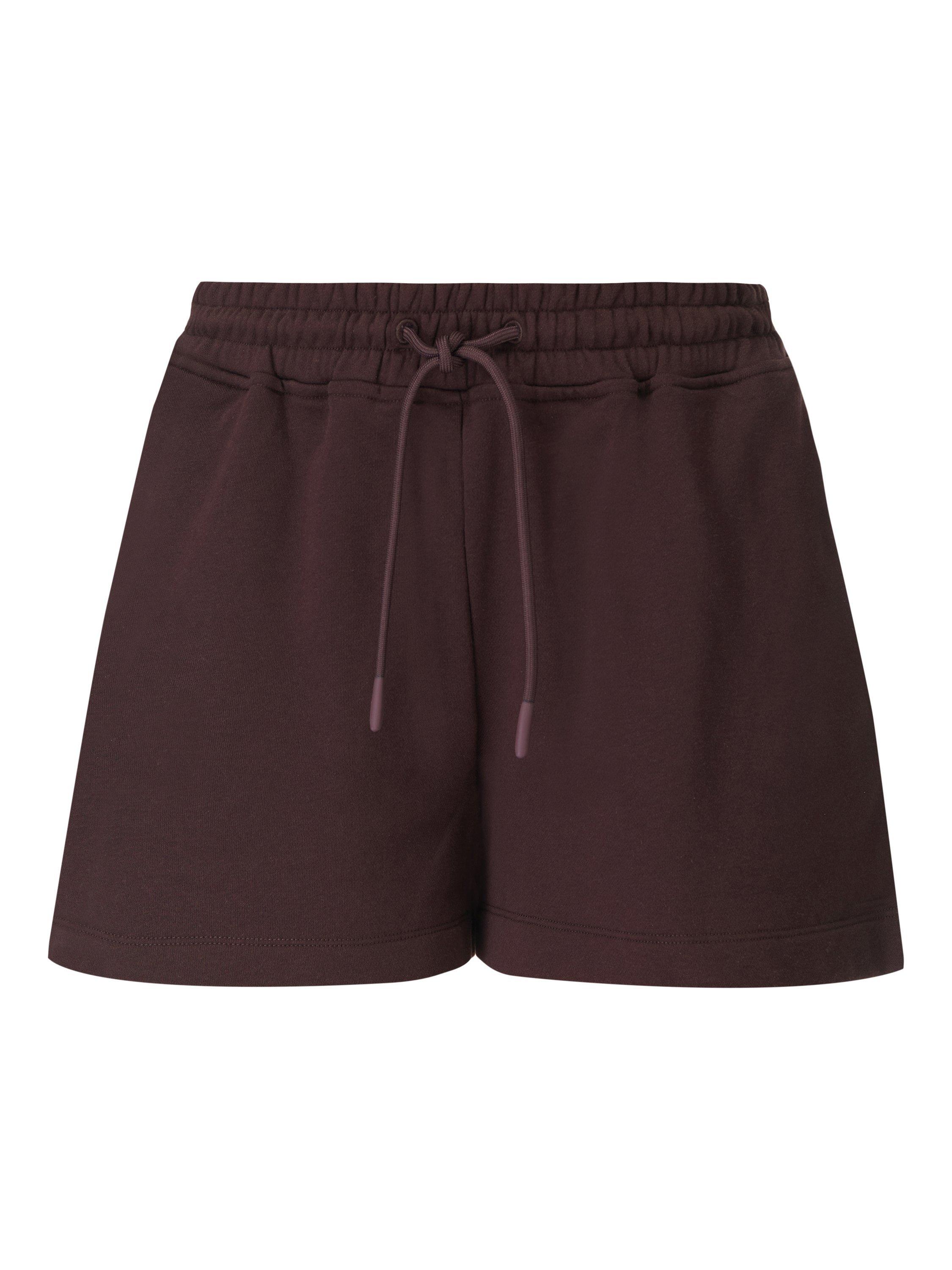 Product image 8 of 8, which shows Sweaty Betty Revive Boxy Organic Cotton Rich Shorts, Sable Brown, XXS