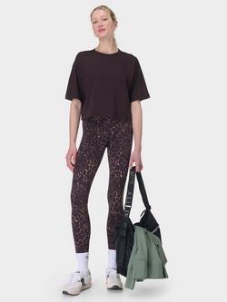 Sweaty Betty Power Workout Leggings - view 2, Brown Wild Leopard