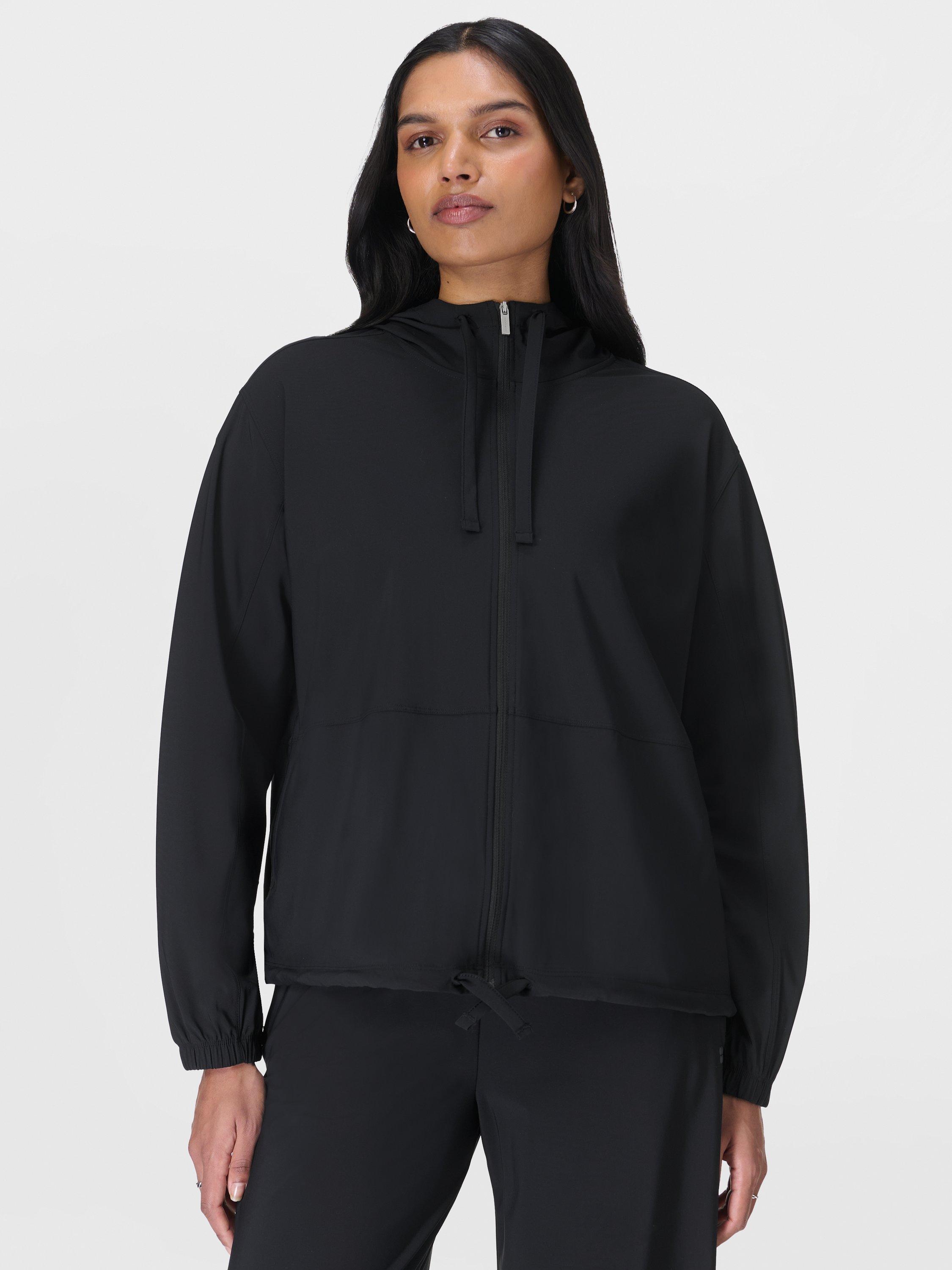 Product image 1 of 6, which shows Sweaty Betty Explorer Zip Through Midlayer, Black, XXS