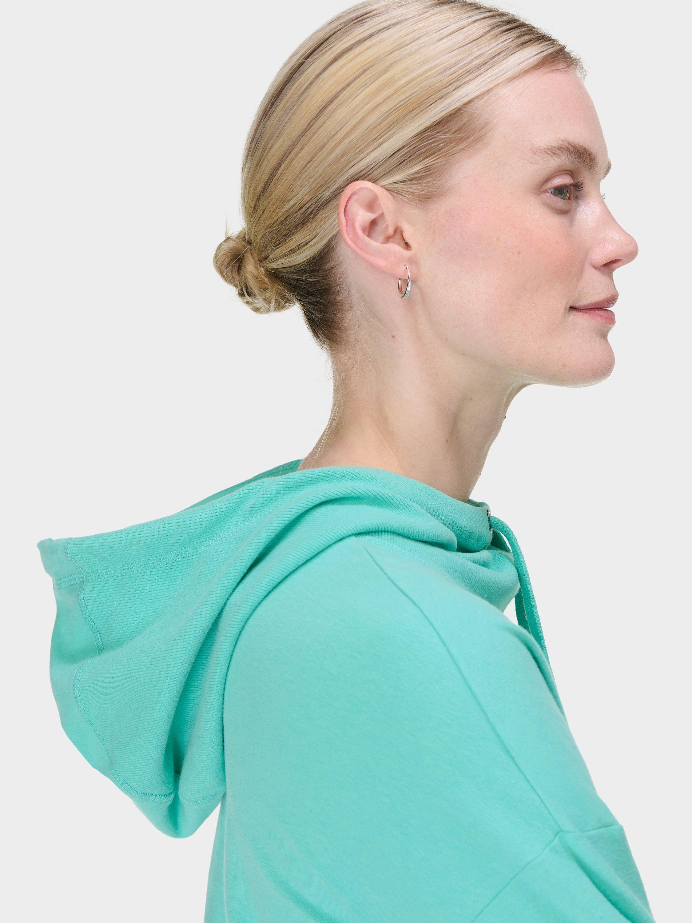 Product image 5 of 7, which shows Sweaty Betty Escape Luxe Fleece Hoodie, Sea Spray Blue, XXS