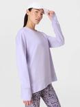 Sweaty Betty After Class Longline Sweatshirt, Heather Purple