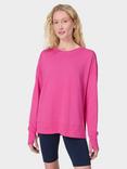 Sweaty Betty After Class Longline Sweatshirt, Fuchsia Pink
