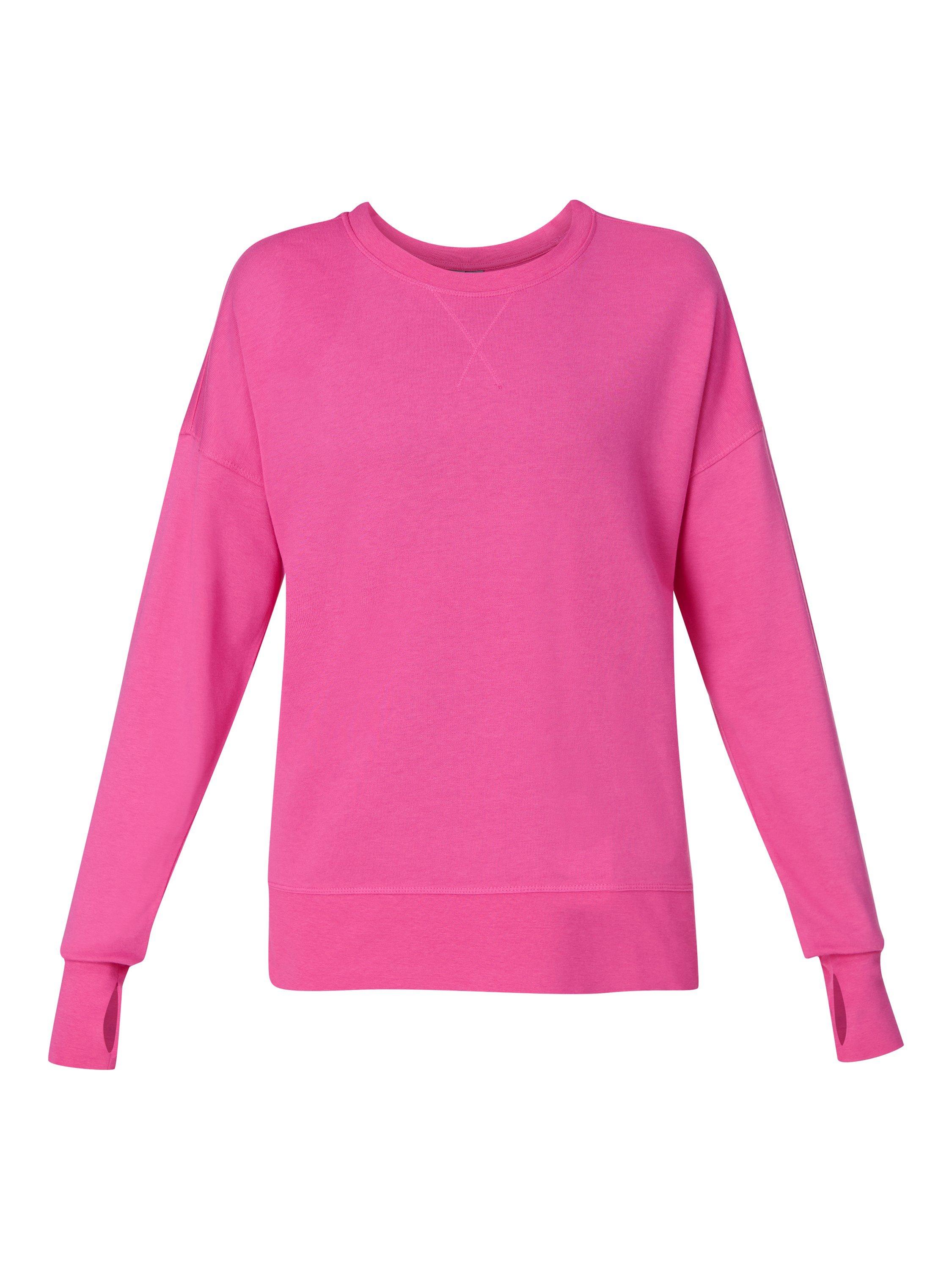 Product image 7 of 7, which shows Sweaty Betty After Class Longline Sweatshirt, Fuchsia Pink, XS