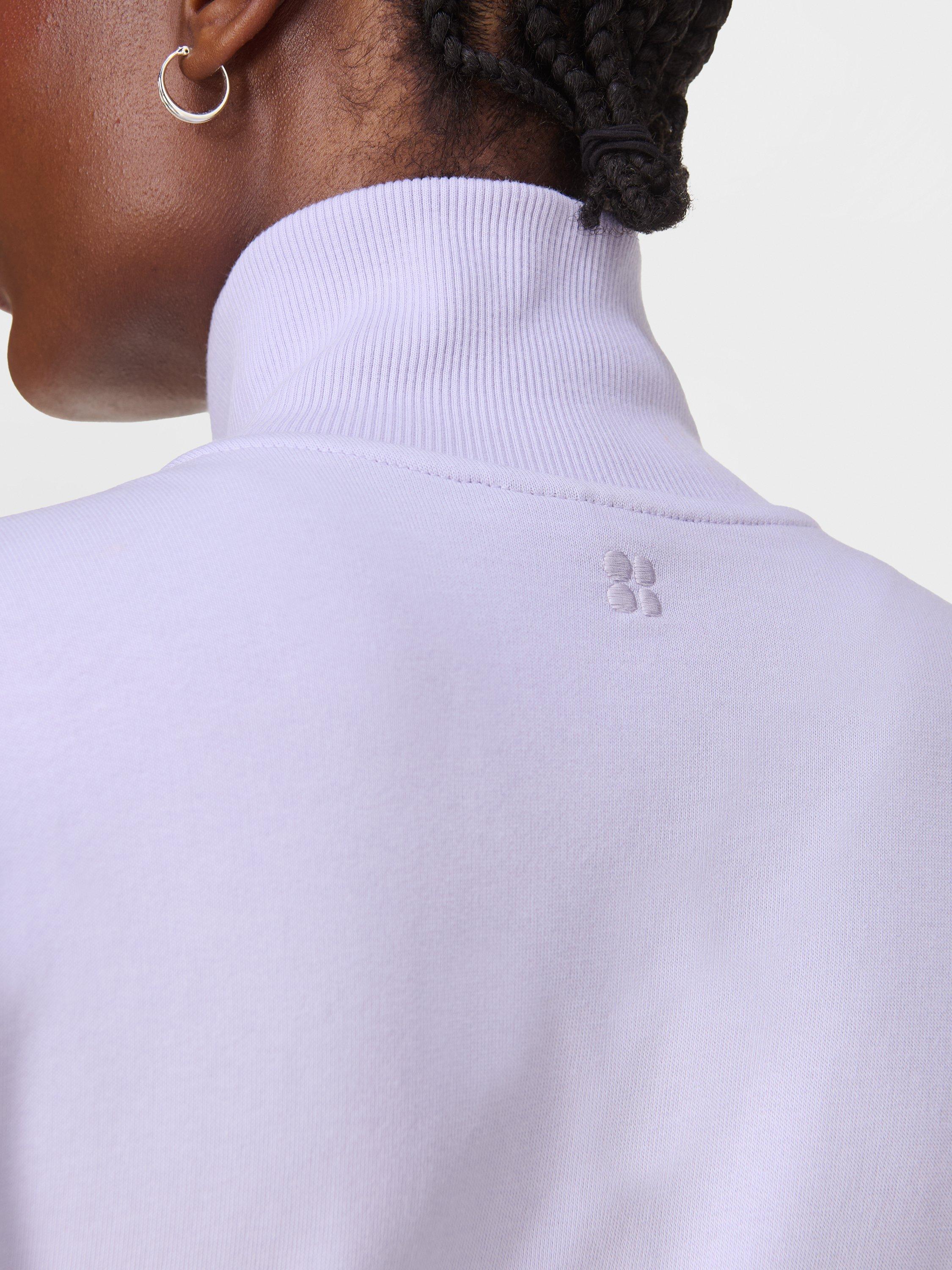 Product image 5 of 7, which shows Sweaty Betty After Class Zip Up Jacket, Purple, L