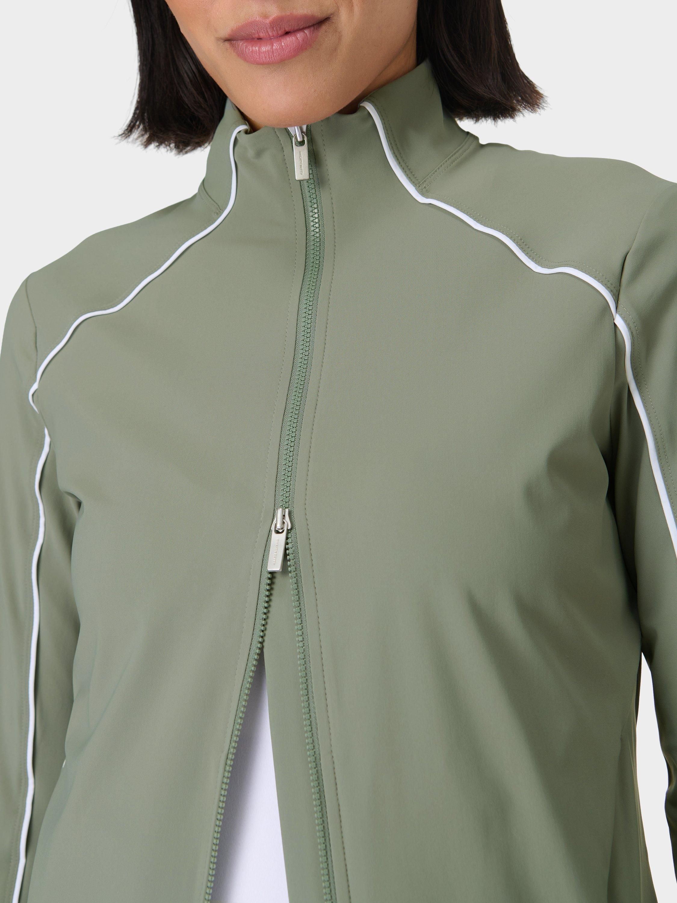 Product image 6 of 8, which shows Sweaty Betty Anytime Explorer Zip Up, Willow Green, XXS