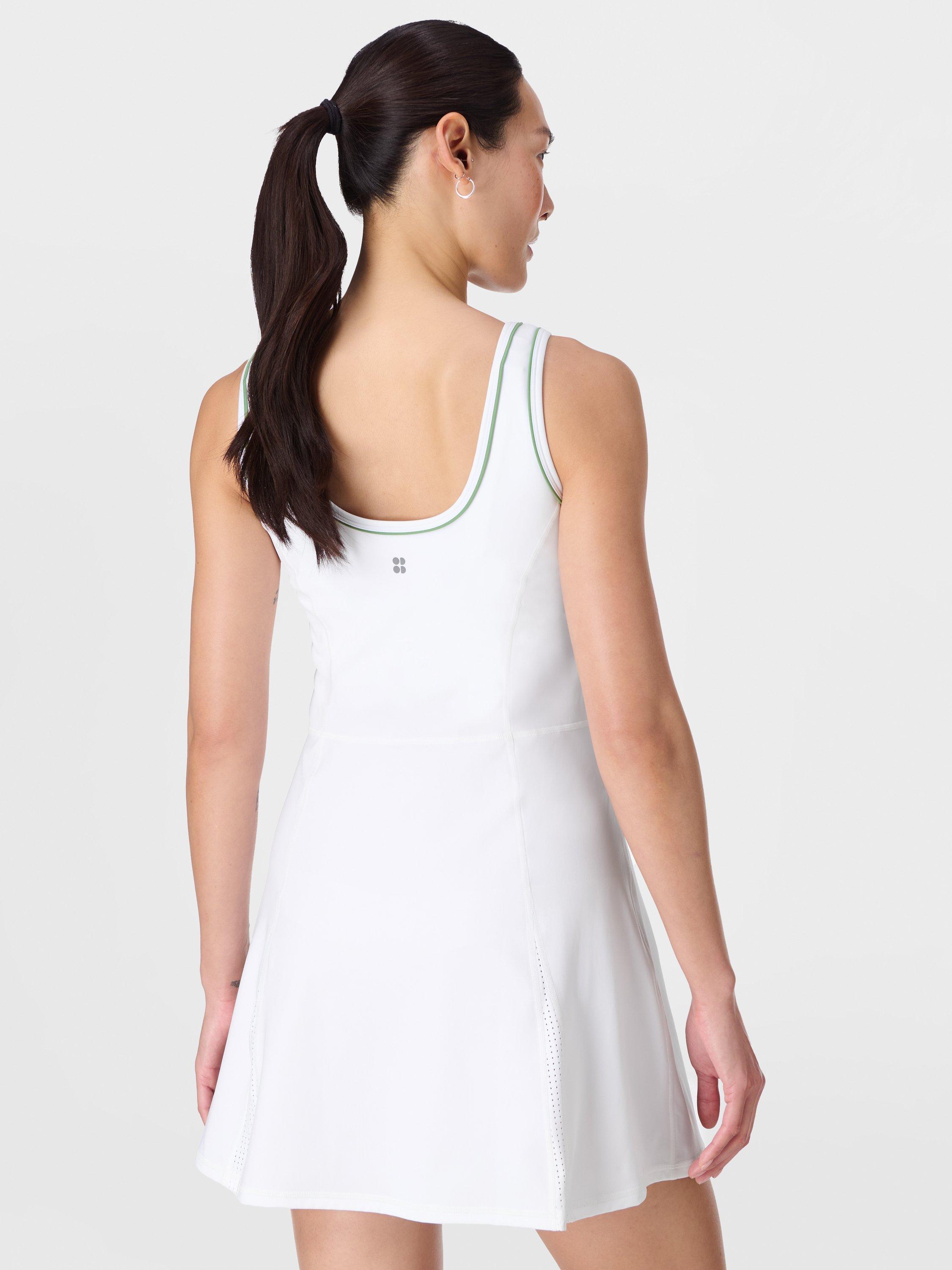 Product image 3 of 8, which shows Sweaty Betty Power Flare Dress, White, XXS