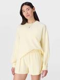 Sweaty Betty Sand Wash Cloud Weight Sweatshirt, Buttercream Yellow