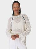 Sweaty Betty Tides High Whipstitch Contrast Knit Cotton Jumper
