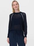 Sweaty Betty Tides High Whipstitch Crochet Knit Cotton Jumper