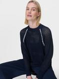 Sweaty Betty Tides High Whipstitch Crochet Knit Cotton Jumper