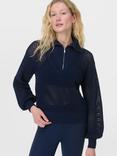 Sweaty Betty Tides High Ribbed Hem Crochet Cotton Jumper