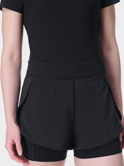 Sweaty Betty 2-In-1 Gym Shorts, Black, Black