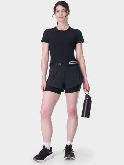 Sweaty Betty 2-In-1 Gym Shorts, Black - view 2, Black