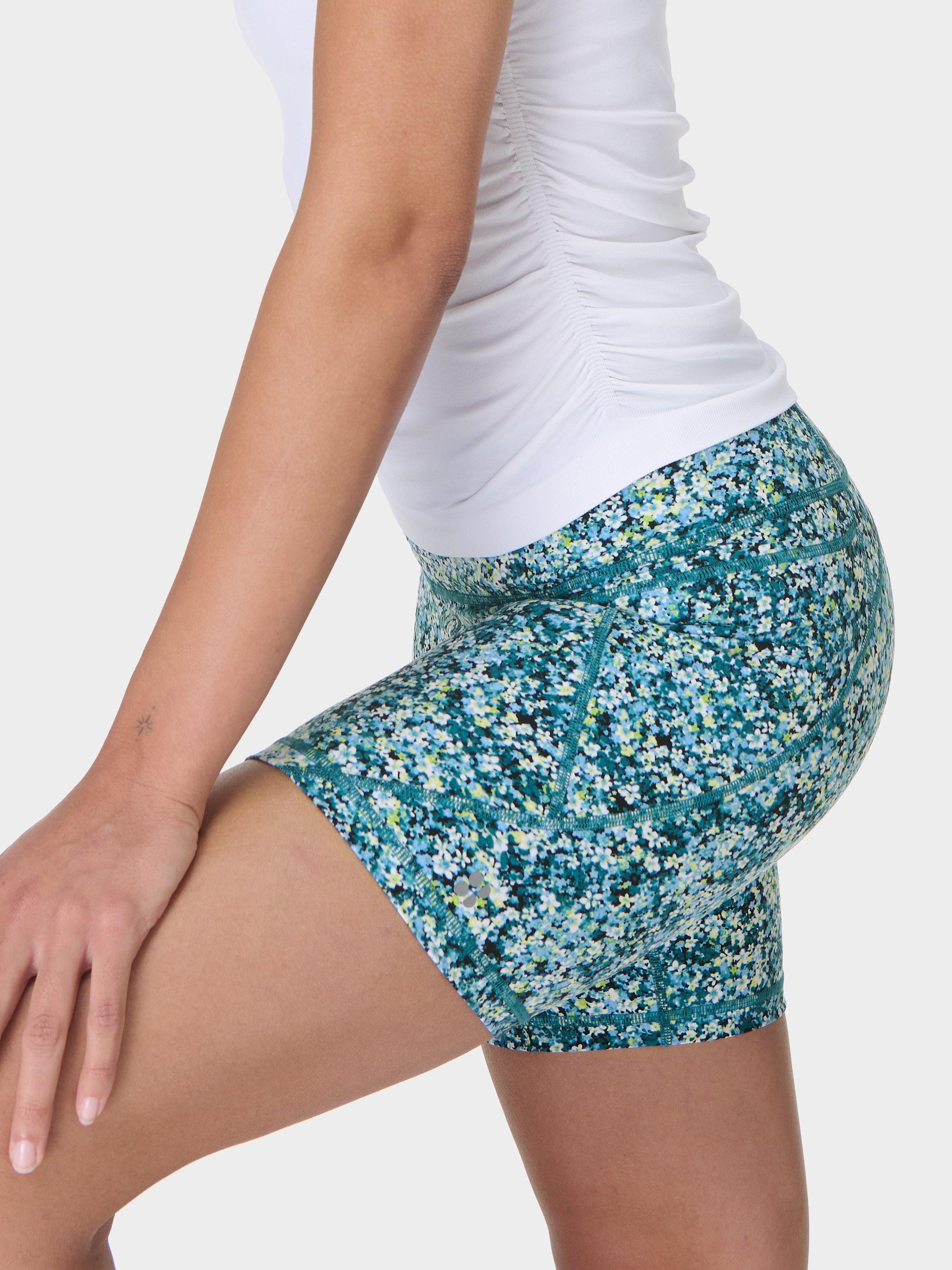 Product image 2 of 8, which shows Sweaty Betty Power 6" Biker Shorts, Blue Meadow Print, XXS