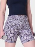 Sweaty Betty Power 6" Biker Shorts, Purple Meadow Print