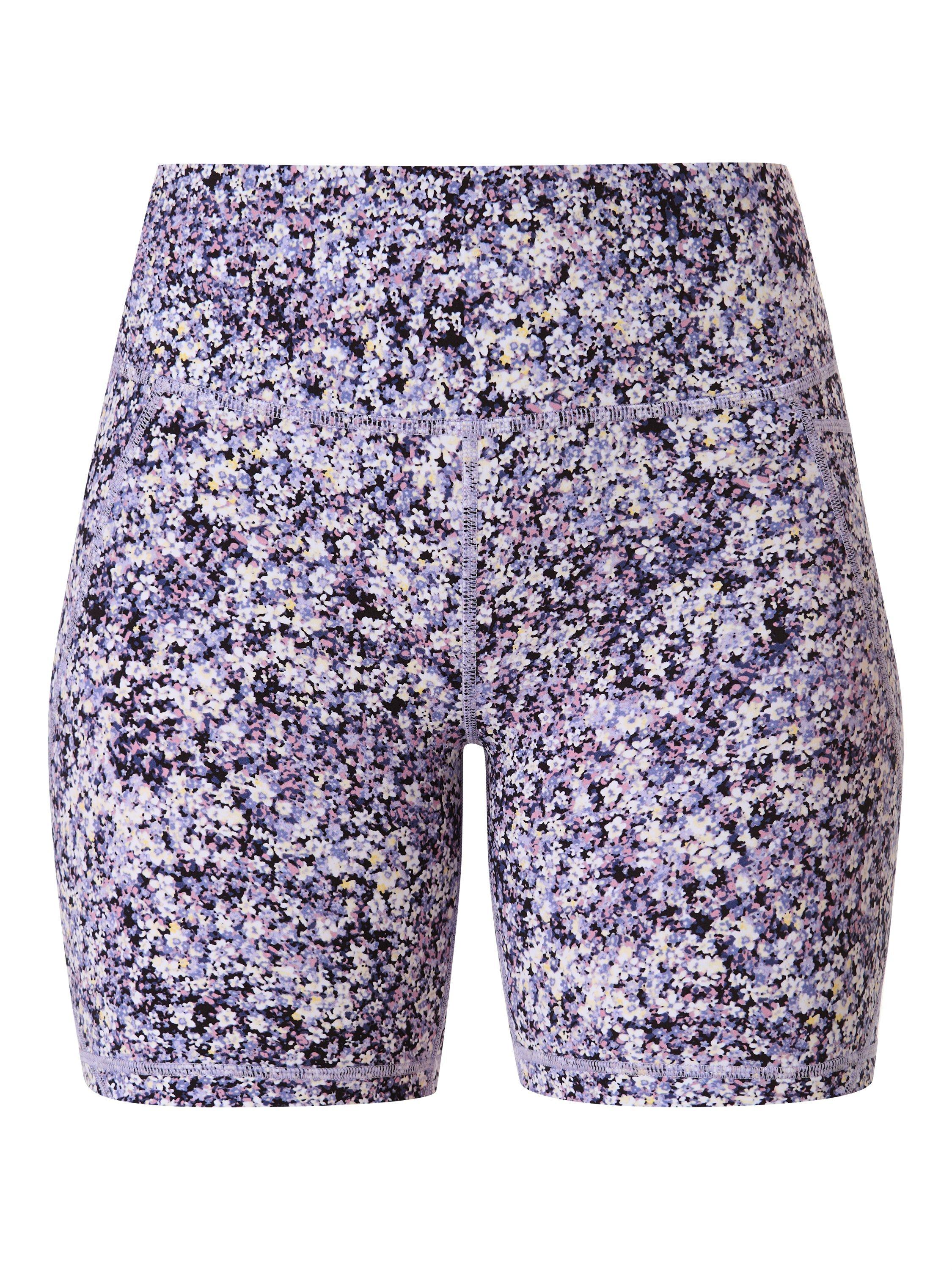 Product image 8 of 8, which shows Sweaty Betty Power 6" Biker Shorts, Purple Meadow Print, XXS