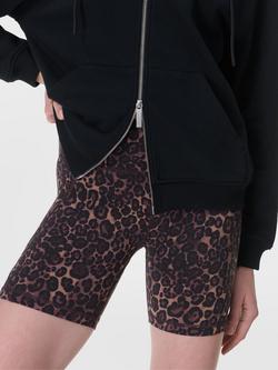 Sweaty Betty Power 6" Biker Shorts - view 2, Brown Wild Leopard Print