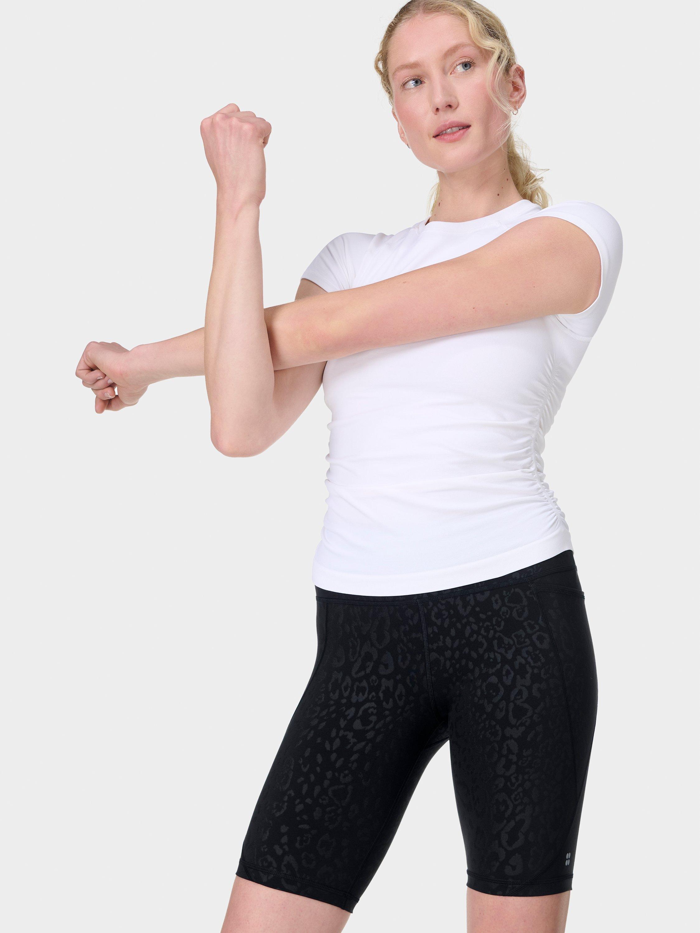Product image 2 of 8, which shows Sweaty Betty Power 9" Biker Shorts, Black, XXS