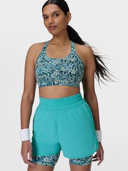 Sweaty Betty Relay Unlined Shell Shorts - view 2, Ripple Blue
