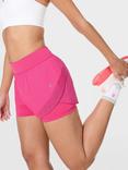 Sweaty Betty Tempo Run Shorts, Fuchsia Pink