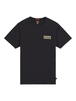 Triumph Motorcycles Cotton Regular Fit Short Sleeve Graphic T-Shirt, Black, Black