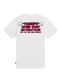 Triumph Motorcycles Cotton Regular Fit Head Down Racer T-Shirt, White - view 2, White