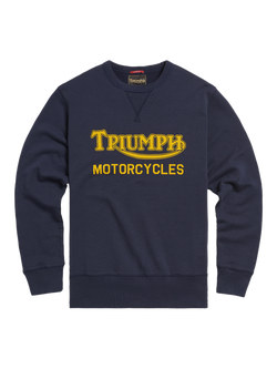 Triumph Motorcycles Radial Cotton Sweatshirt, Indigo Blue
