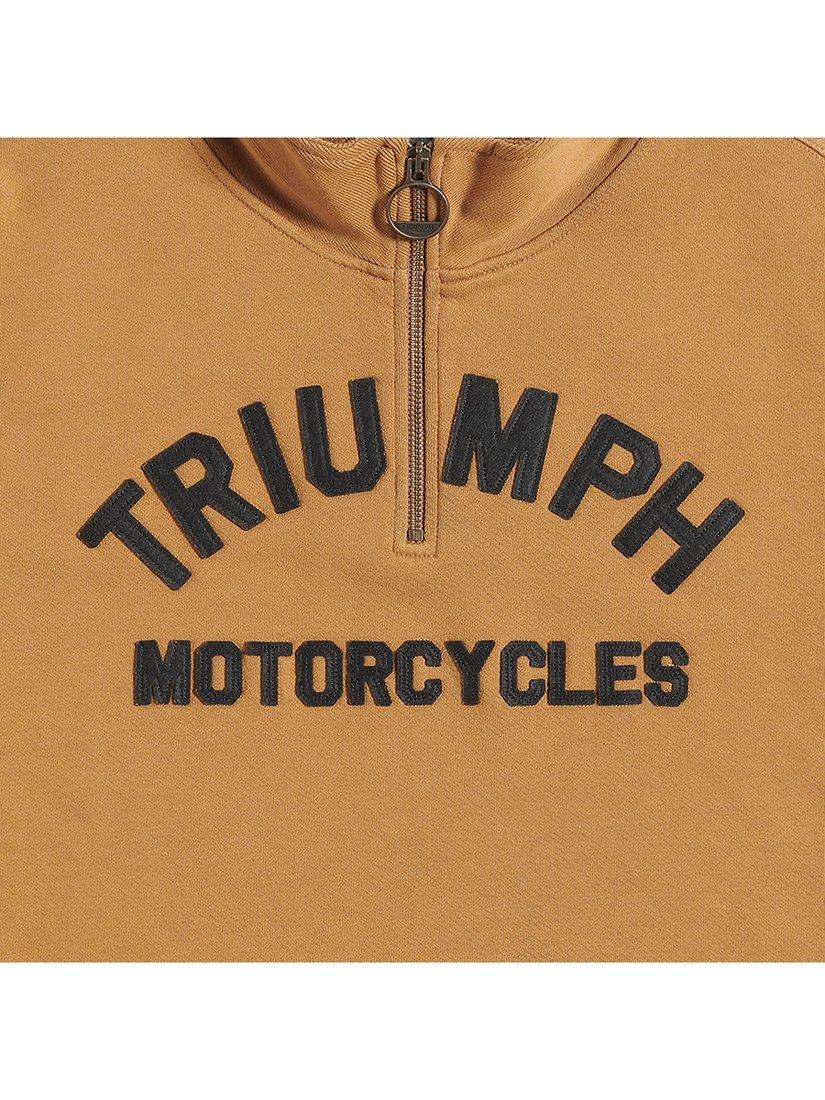 Product image 3 of 3, which shows Triumph Motorcycles Ribble Cotton Sweatshirt, Fawn, S
