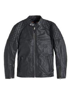 Triumph Motorcycles Challenger Leather Jacket, Black, Black