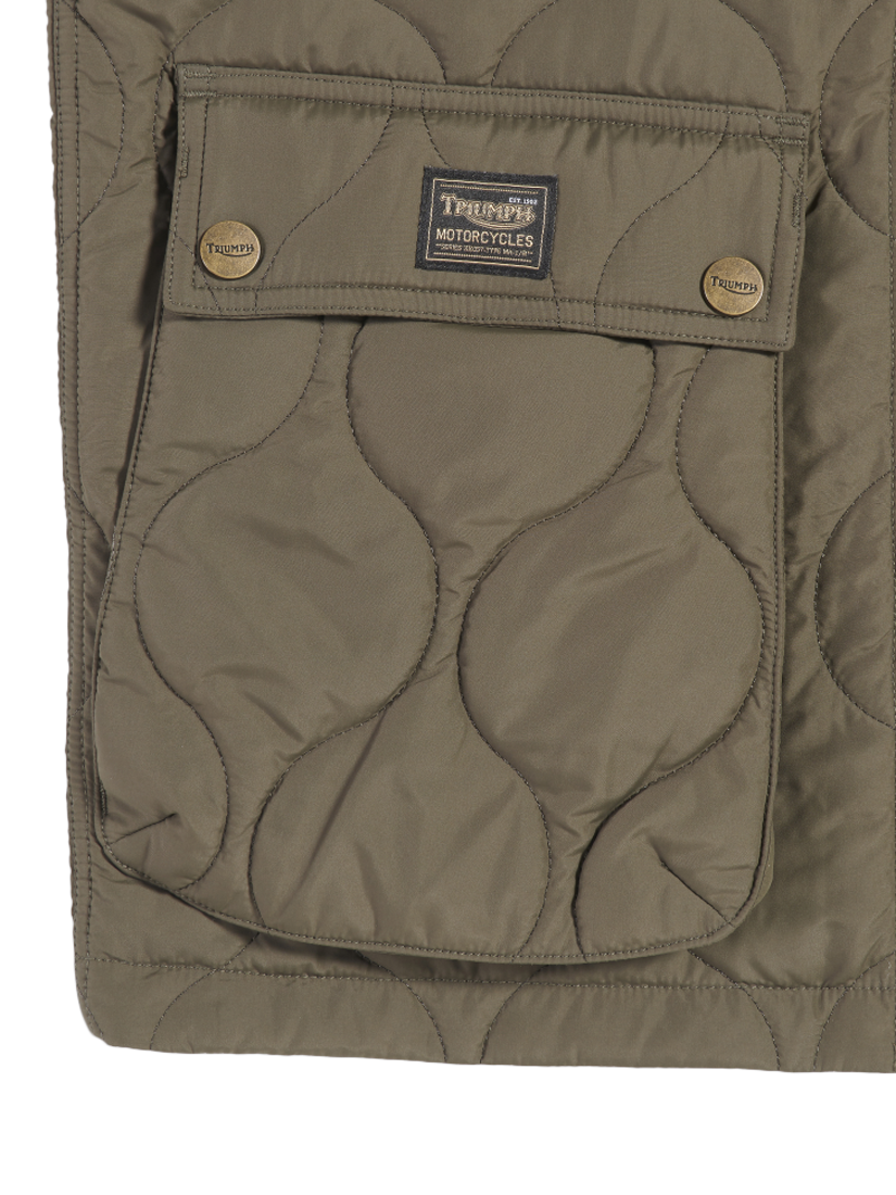 Product image 3 of 3, which shows Triumph Motorcycles Ontario Gilet, Olive, S