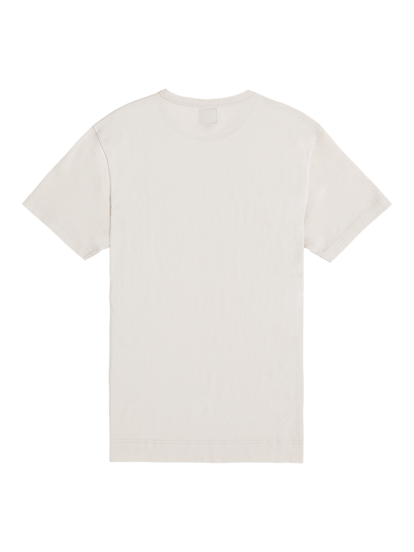 Product image 2 of 4, which shows Triumph Motorcycles Barwell Cotton Regular Fit Short Sleeve Logo T-Shirt, White/Sand, S