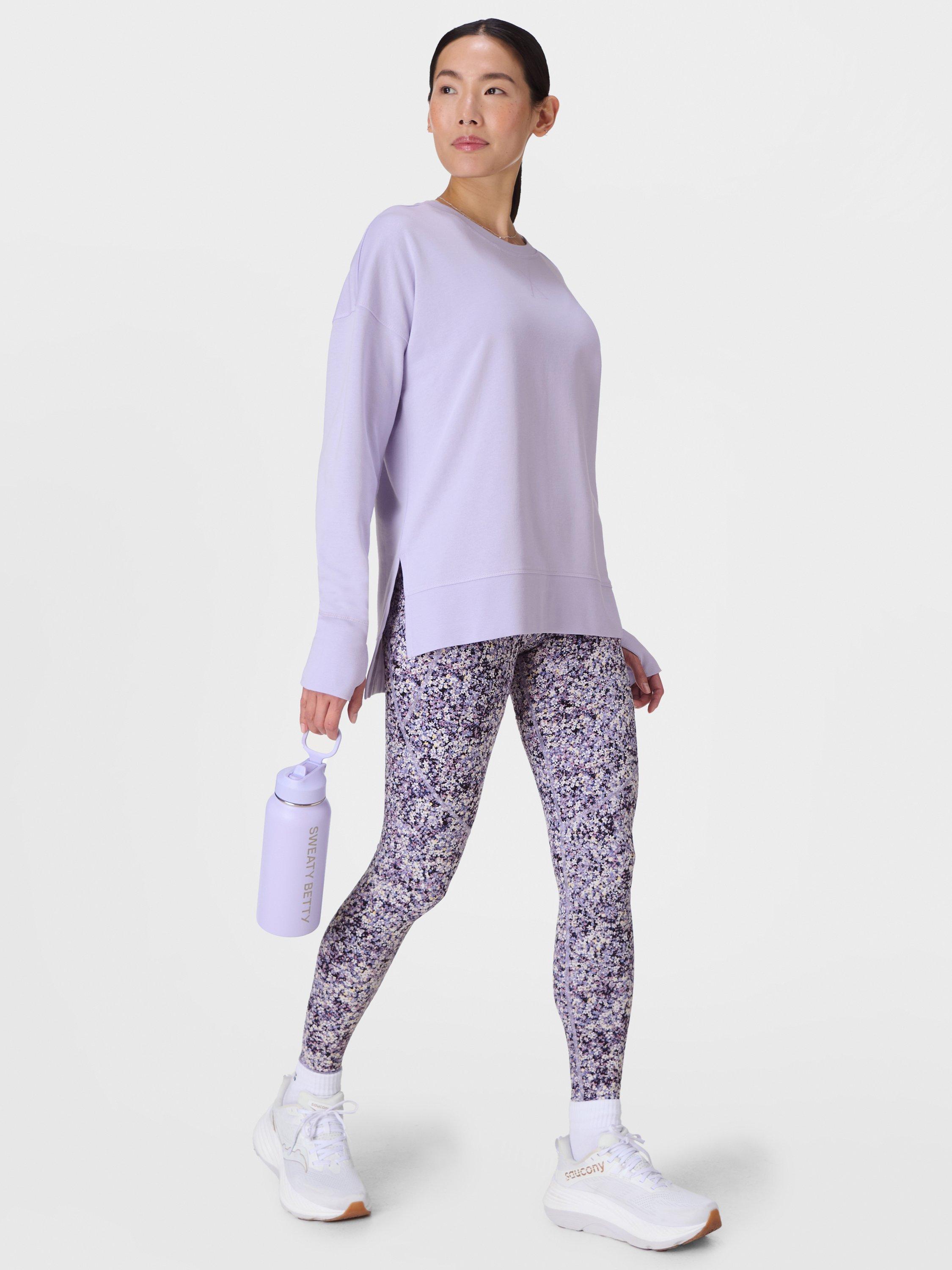 Product image 2 of 9, which shows Sweaty Betty Power Workout Leggings, Purple Meadow Print, XS