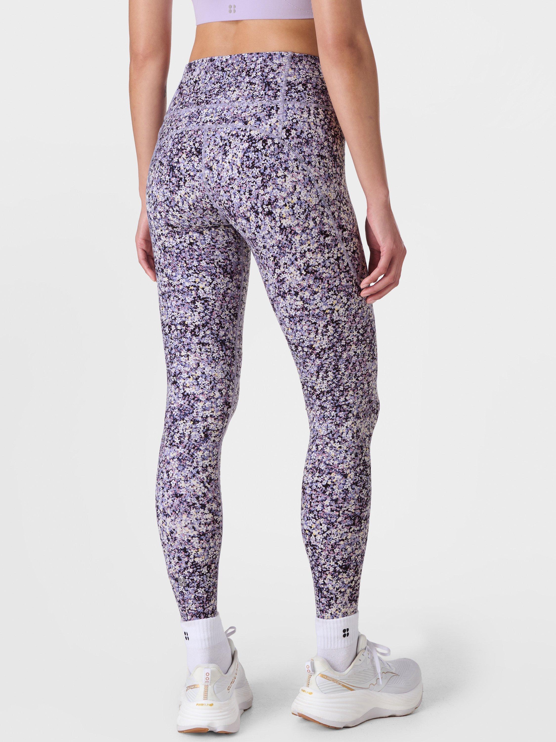 Product image 3 of 9, which shows Sweaty Betty Power Workout Leggings, Purple Meadow Print, XS